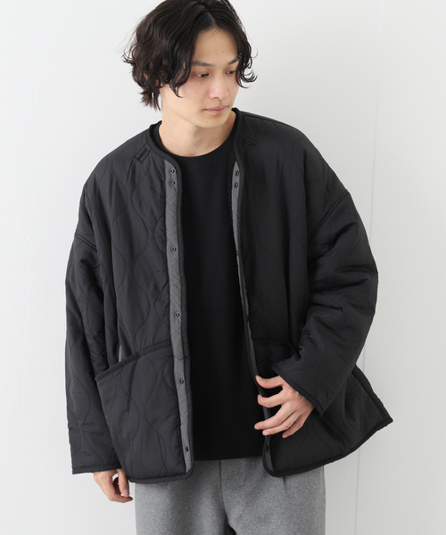 JOURNAL STANDARD J.S HOMESTEAD(ジャーナルスタンダードホームステッド)の「【J.S.Homestead】QUILT/BOA REVERSIBLE LINER(ミリタリージャケット・メンズ・ブラック/カーキ/ベージュ/ネイビー・LARGE/MEDIUM)」の9枚目の写真