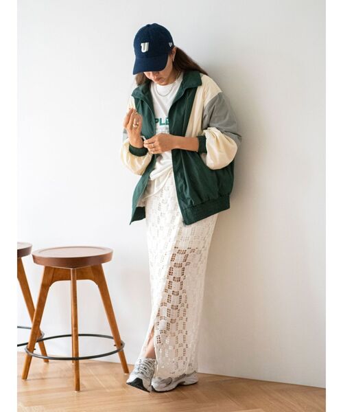 Ungrid（アングリッド）の「スリットレーススカート（スカート・レディース・オフホワイト/イエロー・FREE）」の6枚目の写真