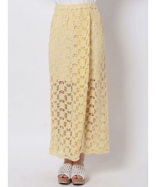Ungrid（アングリッド）の「スリットレーススカート（スカート・レディース・オフホワイト/イエロー・FREE）」の13枚目の写真