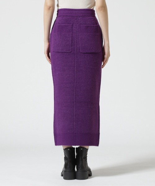 AVIREX（アヴィレックス）の「≪WEB&DEPOT限定≫KNIT SKIRT/ ニットスカート（スカート・レディース・パープル/グレー・F）」の7枚目の写真