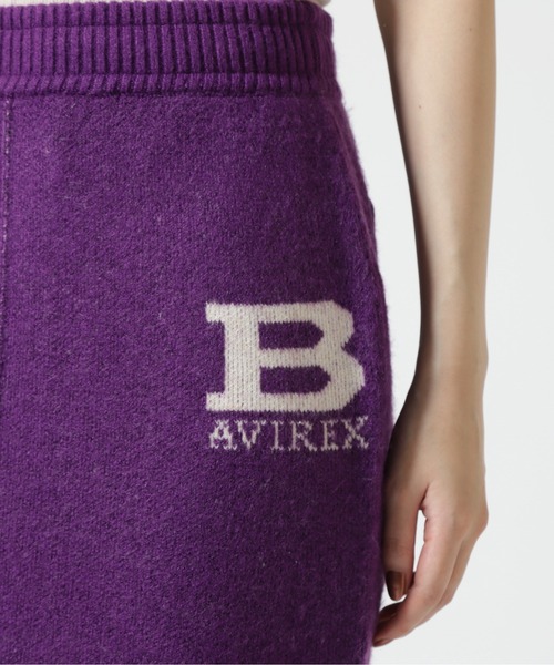 AVIREX（アヴィレックス）の「≪WEB&DEPOT限定≫KNIT SKIRT/ ニットスカート（スカート・レディース・パープル/グレー・F）」の9枚目の写真