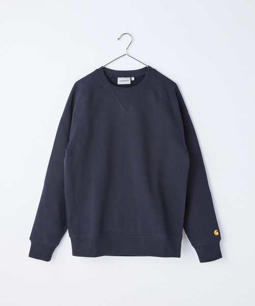 Carhartt WIP(カーハートダブリューアイピー)の「CARHARTT WIP CHASE SWEATSHIRT カーハート ワークインプログレス チェイス スウェット シャツ(スウェット・メンズ・ブラック/ライトブルー/グリーン/ネイビー/ブラウン/グレー/レッド/ブラウン系・LARGE/MEDIUM/SMALL/X-LARGE/X-SMALL)」の8枚目の写真