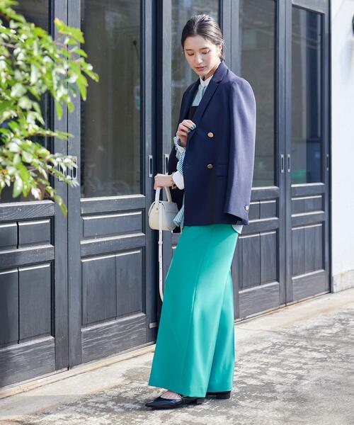 green label relaxing（グリーンレーベルリラクシング）の「［ size SHORT / TALLあり ］ツイル ワイダー パンツ（その他パンツ・レディース・ブラック/ナチュラル/ケリー・SHORT/36/38/TALL）」の6枚目の写真