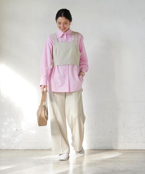 green label relaxing（グリーンレーベルリラクシング）の「［ size SHORT / TALLあり ］ツイル ワイダー パンツ（その他パンツ・レディース・ブラック/ナチュラル/ケリー・SHORT/36/38/TALL）」の11枚目の写真
