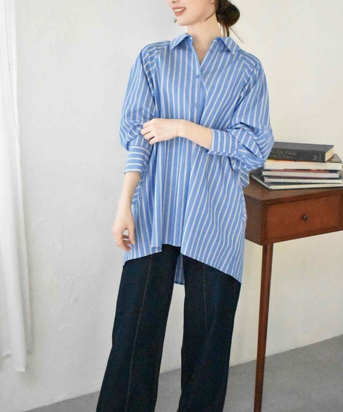 【セール】ストライプデザインシャツ（シャツ/ブラウス）｜RANAN（ラナン）