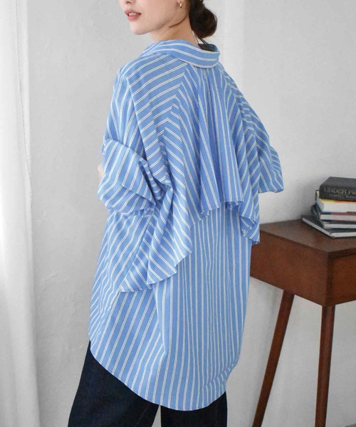 【セール】ストライプデザインシャツ（シャツ/ブラウス）｜RANAN（ラナン）