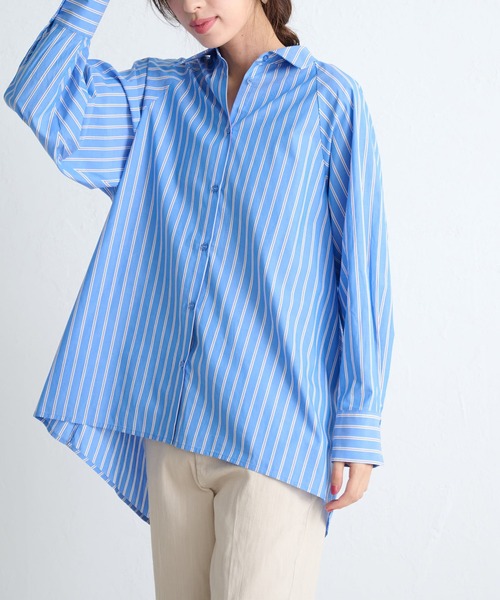 【セール】ストライプデザインシャツ（シャツ/ブラウス）｜RANAN（ラナン）