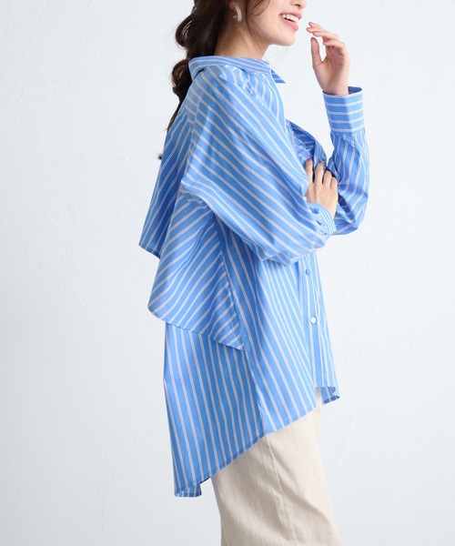 【セール】ストライプデザインシャツ（シャツ/ブラウス）｜RANAN（ラナン）