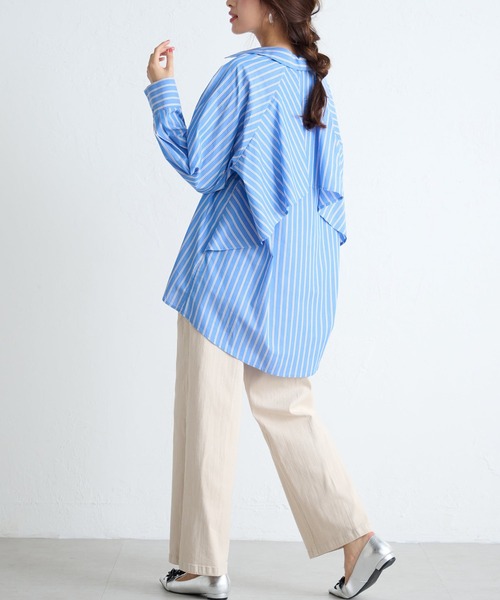 【セール】ストライプデザインシャツ（シャツ/ブラウス）｜RANAN（ラナン）