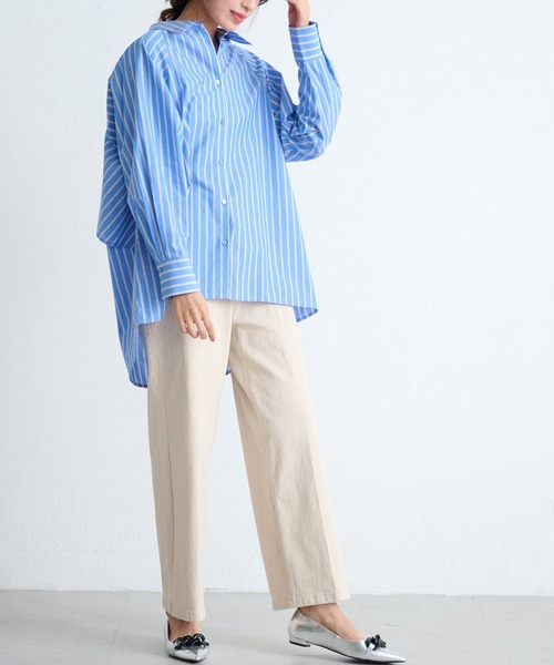 【セール】ストライプデザインシャツ（シャツ/ブラウス）｜RANAN（ラナン）
