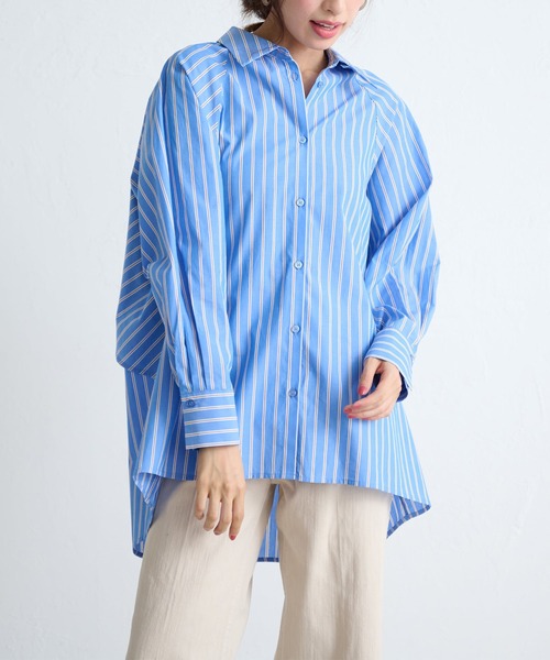 【セール】ストライプデザインシャツ（シャツ/ブラウス）｜RANAN（ラナン）