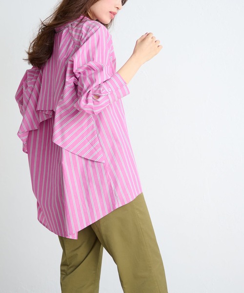 【セール】ストライプデザインシャツ（シャツ/ブラウス）｜RANAN（ラナン）
