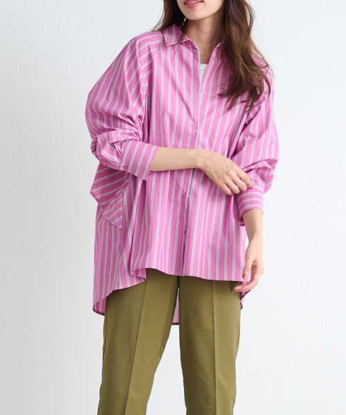 【セール】ストライプデザインシャツ（シャツ/ブラウス）｜RANAN（ラナン）
