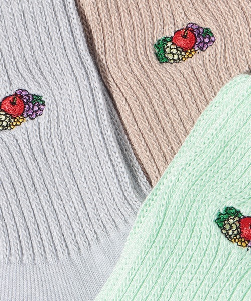 FRUIT OF THE LOOM(フルーツオブザルーム)の「ゆる刺繍A(ソックス/靴下・メンズ・マルチ・25cm~27cm)」の3枚目の写真