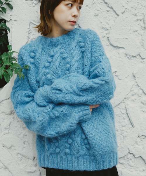 ROSE BUD（ローズバッド）の「(KHWOPA)ミックス編みニット（ニット