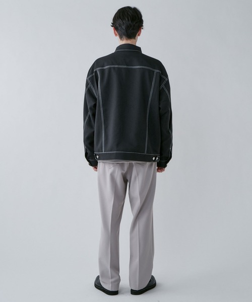LUCY(ルーシー)の「LUCY/イージーケア トラッカーBIGジャケット(シャツ/ブラウス・メンズ・ブラック/アイボリー・MEDIUM/LARGE)」の12枚目の写真
