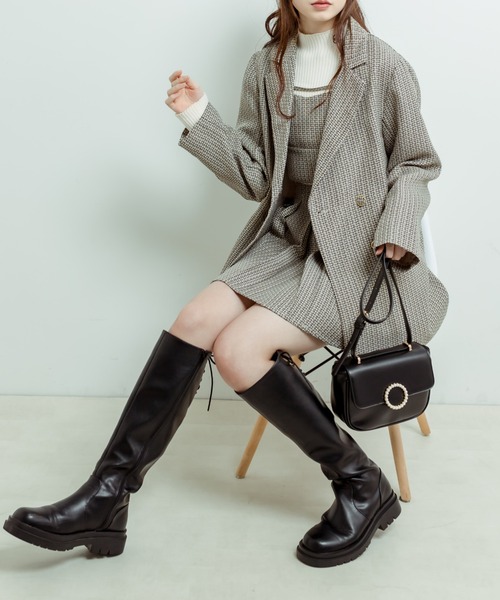 OLIVE des OLIVE(オリーブデオリーブ)の「コンパクトストラップビスチェ(キャミソール・レディース・ブラック/ベージュ/ネイビー・FREE)」の6枚目の写真