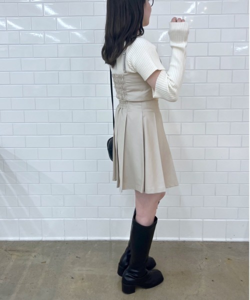 OLIVE des OLIVE(オリーブデオリーブ)の「コンパクトストラップビスチェ(キャミソール・レディース・ブラック/ベージュ/ネイビー・FREE)」の11枚目の写真