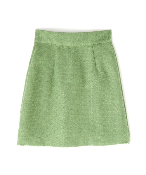N.（N. Natural Beauty Basic）（エヌエヌナチュラルビューティーベーシック）の「◆ロービングツイードミニスカート（スカート・レディース・スミクロ/グリーン/オフホワイト・MEDIUM）」の18枚目の写真