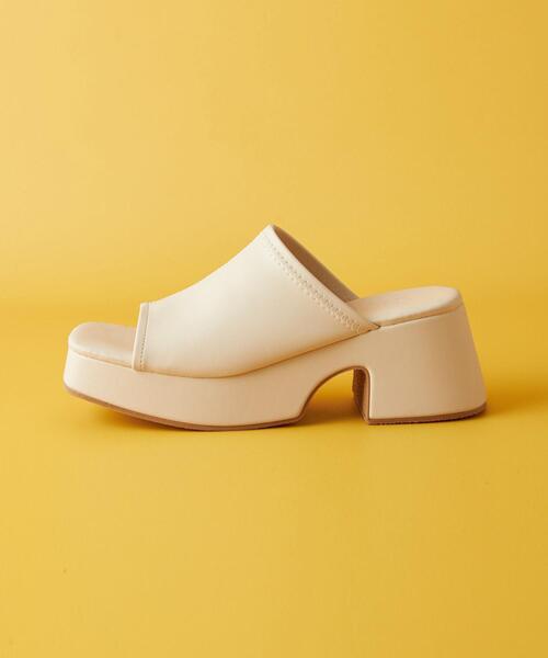 CITEN（シテン）の「＜CITEN＞バルキー ミュール サンダル（サンダル・レディース・ブラック/オフホワイト・23cm/23.5cm/24cm/24.5cm）」の7枚目の写真