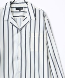 Oversize Drape Open Collar Shirt/オーバーサイズ ドレープ オープンカラーシャツ/無地/総柄/ストライプ/クレイジーパターン