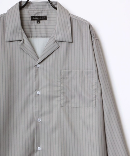 オーバーコート　オープンカラーシャツ Lazar（ラザル）の「Oversize Drape Open Collar Shirt/オーバー