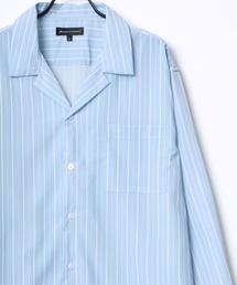 Oversize Drape Open Collar Shirt/オーバーサイズ ドレープ オープンカラーシャツ/無地/総柄/ストライプ/クレイジーパターン