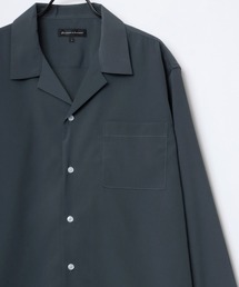 Oversize Drape Open Collar Shirt/オーバーサイズ ドレープ オープンカラーシャツ/無地/総柄/ストライプ/クレイジーパターン