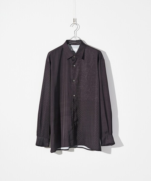 tk.TAKEO KIKUCHI（ティーケータケオキクチ）の「◆パッチワーク柄シャツ（シャツ/ブラウス・メンズ・ブラック系4/ネイビー系9/ダークグリーン系4・01/02/03）」の2枚目の写真