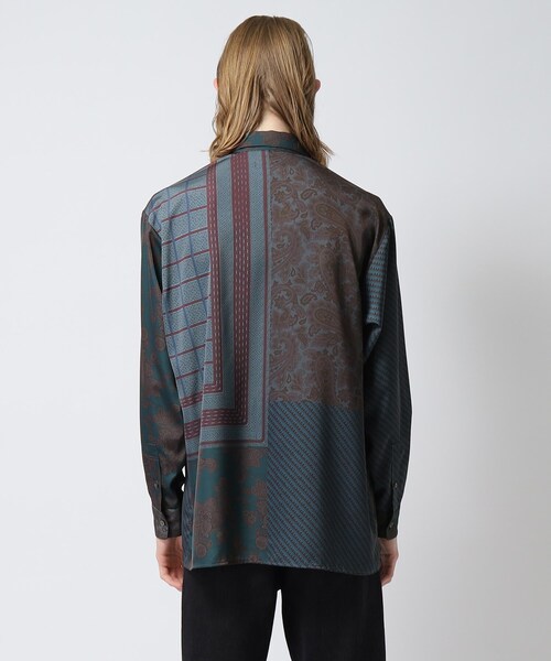 tk.TAKEO KIKUCHI（ティーケータケオキクチ）の「◆パッチワーク柄シャツ（シャツ/ブラウス・メンズ・ブラック系4/ネイビー系9/ダークグリーン系4・01/02/03）」の4枚目の写真