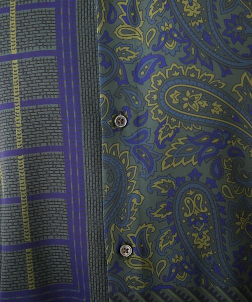 tk.TAKEO KIKUCHI（ティーケータケオキクチ）の「◆パッチワーク柄シャツ（シャツ/ブラウス・メンズ・ブラック系4/ネイビー系9/ダークグリーン系4・01/02/03）」の16枚目の写真