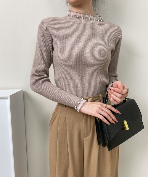 MAISON DE THERESE(メゾン ド テレーズ)の「配色切り替えクルーネックカットソー(Tシャツ/カットソー・レディース・ブラック/モカ/アイボリー/ホワイト/グレー・L/M/S)」の14枚目の写真