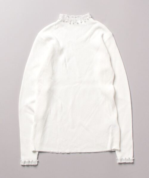 MAISON DE THERESE(メゾン ド テレーズ)の「配色切り替えクルーネックカットソー(Tシャツ/カットソー・レディース・ブラック/モカ/アイボリー/ホワイト/グレー・L/M/S)」の13枚目の写真