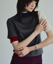 UNITED TOKYO | 【WEB限定】バイカラープレーティングサマーニット-ウォッシャブル-(ニット/セーター)