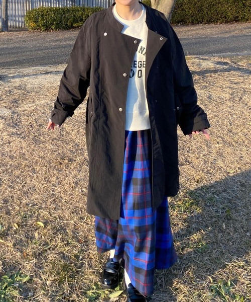 Couleur Meler（クルールメリー）の「Couleur Meler オクユウカ　ナイロンビッグコート（その他アウター・レディース・ブラック/グリーン系その他/ホワイト系その他・FREE）」の22枚目の写真