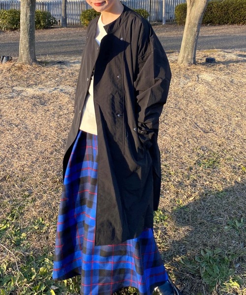 Couleur Meler（クルールメリー）の「Couleur Meler オクユウカ　ナイロンビッグコート（その他アウター・レディース・ブラック/グリーン系その他/ホワイト系その他・FREE）」の18枚目の写真