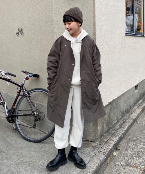 Couleur Meler（クルールメリー）の「Couleur Meler オクユウカ　ナイロンビッグコート（その他アウター・レディース・ブラック/グリーン系その他/ホワイト系その他・FREE）」の10枚目の写真