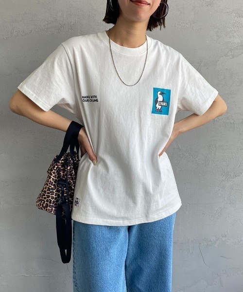CHUMS（チャムス）の「[CHUMS/チャムス] 別注 ヒストリーロゴ バックプリントTシャツ（Tシャツ/カットソー・レディース・ホワイト/ダークグリーン/ブラック・XXL/S/M/L/XL）」の14枚目の写真
