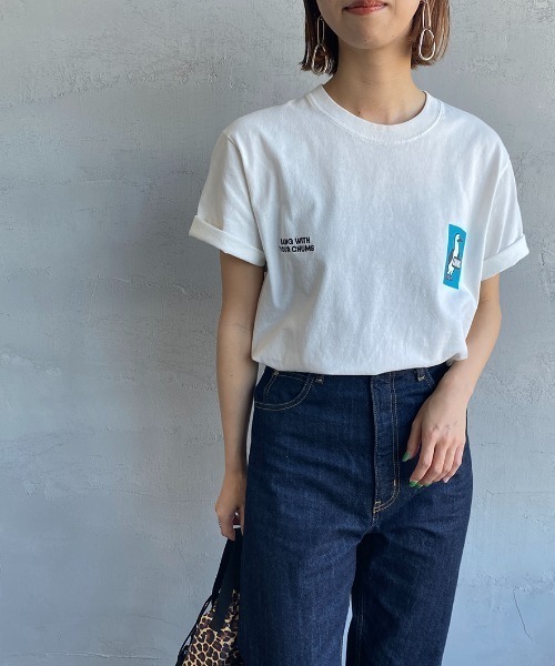 CHUMS（チャムス）の「[CHUMS/チャムス] 別注 ヒストリーロゴ バックプリントTシャツ（Tシャツ/カットソー・レディース・ホワイト/ダークグリーン/ブラック・XXL/S/M/L/XL）」の17枚目の写真