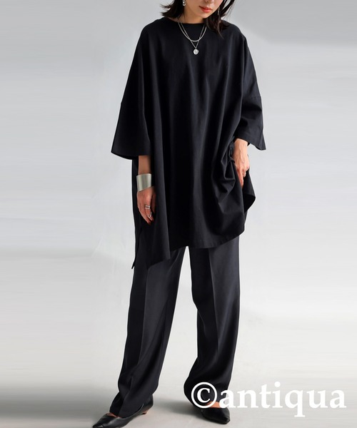 antiqua（アンティカ）の「綿100%SUPER BIG Tシャツ（Tシャツ/カットソー・レディース・イエロー系その他/ホワイト/ブラック/グレー・FREE）」の19枚目の写真