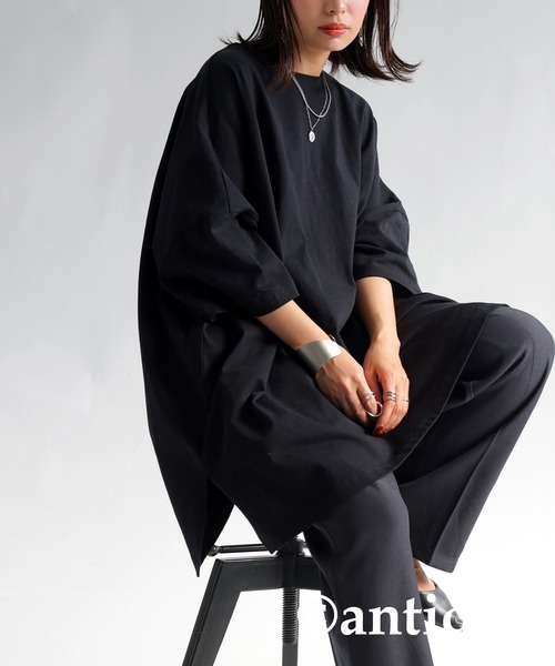 antiqua（アンティカ）の「綿100%SUPER BIG Tシャツ（Tシャツ/カットソー・レディース・イエロー系その他/ホワイト/ブラック/グレー・FREE）」の21枚目の写真