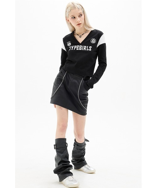 LUVISTRUE(ラヴイズトゥルー)の「A'GEM/9 × .kom 『LUV IS TRUE/ラブ イズ トゥルー』DN PRINT SOCCER TEE /プリント ティーシャツ(Tシャツ/カットソー・レディース・ブラック/ホワイト・FREE)」の9枚目の写真