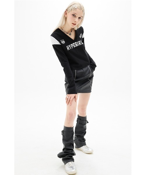 LUVISTRUE(ラヴイズトゥルー)の「A'GEM/9 × .kom 『LUV IS TRUE/ラブ イズ トゥルー』DN PRINT SOCCER TEE /プリント ティーシャツ(Tシャツ/カットソー・レディース・ブラック/ホワイト・FREE)」の3枚目の写真
