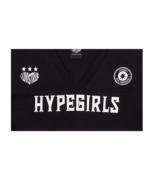 LUVISTRUE(ラヴイズトゥルー)の「A'GEM/9 × .kom 『LUV IS TRUE/ラブ イズ トゥルー』DN PRINT SOCCER TEE /プリント ティーシャツ(Tシャツ/カットソー・レディース・ブラック/ホワイト・FREE)」の13枚目の写真