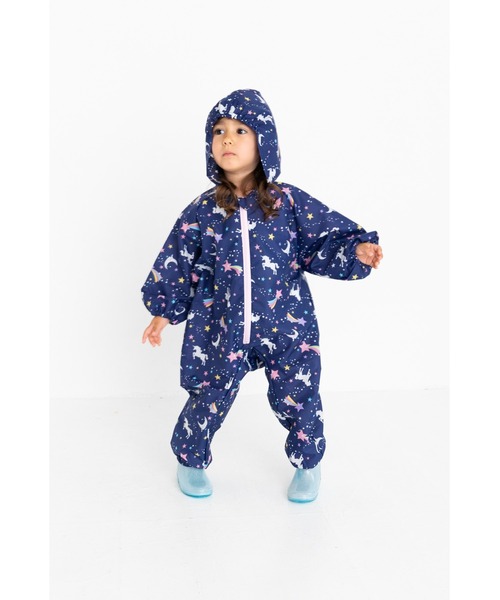 FABHUG （ファブハグ）の「MILKY UNICORN　ロンパースレインコート＃ユニコーン柄（レインコート/ポンチョ・キッズ・ネイビー/パープル・90cm/100cm）」の15枚目の写真