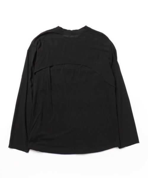 KOBE LETTUCE(コウベレタス)の「シアースリーブバックシャンレイヤード風トップス(Tシャツ/カットソー・レディース・オリーブ/オフホワイト/ブラック・FREE)」の12枚目の写真