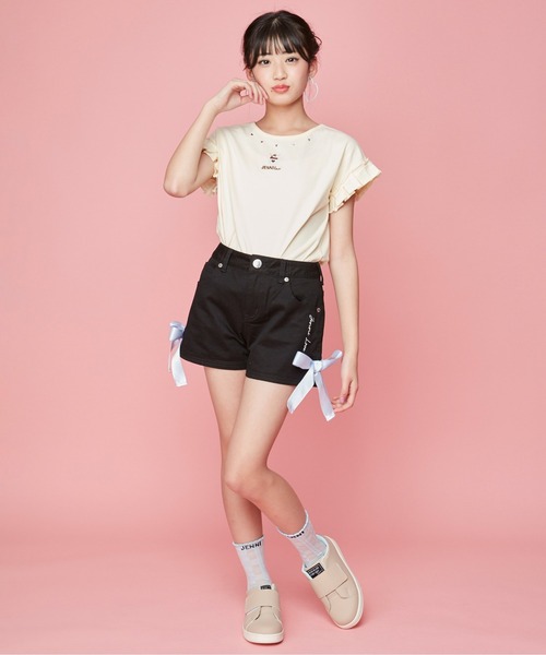JENNI(ジェニィ)の「チェックシースルークルーソックス(ソックス/靴下・キッズ・オフホワイト/ブラック/サックスブルー・22-24cm/19-21cm)」の14枚目の写真