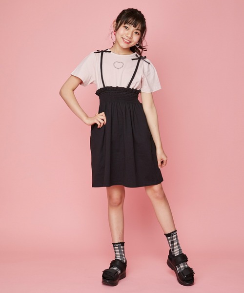 JENNI(ジェニィ)の「チェックシースルークルーソックス(ソックス/靴下・キッズ・オフホワイト/ブラック/サックスブルー・22-24cm/19-21cm)」の5枚目の写真