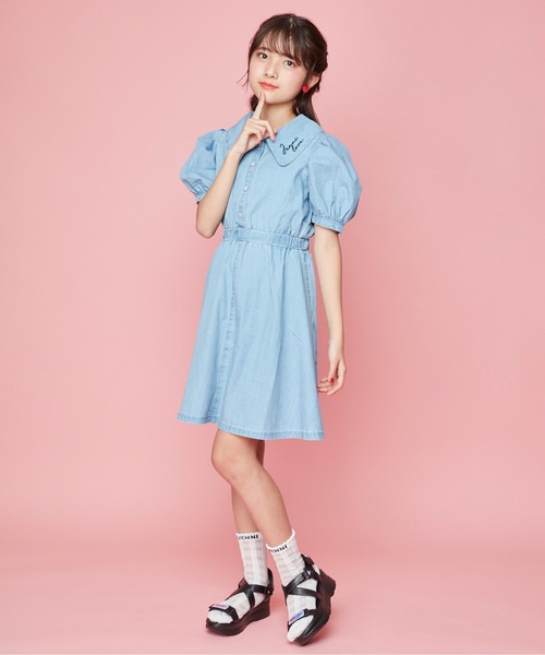 JENNI(ジェニィ)の「チェックシースルークルーソックス(ソックス/靴下・キッズ・オフホワイト/ブラック/サックスブルー・22-24cm/19-21cm)」の7枚目の写真