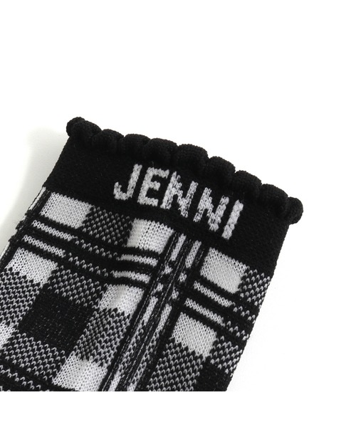 JENNI(ジェニィ)の「チェックシースルークルーソックス(ソックス/靴下・キッズ・オフホワイト/ブラック/サックスブルー・22-24cm/19-21cm)」の16枚目の写真